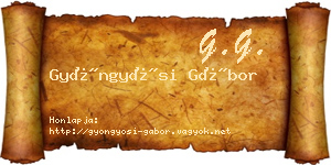 Gyöngyösi Gábor névjegykártya