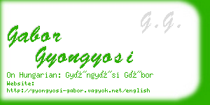 gabor gyongyosi business card